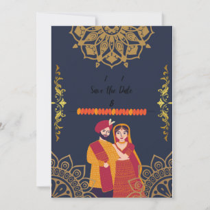 Faire-part de mariage du Punjabi
