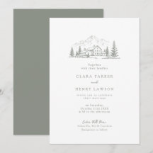 Faire-part de mariage du Sage Pine Mountain Lodge
