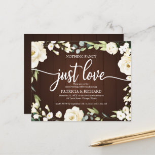Faire-Part de Mariage Économique Sans Chichi Flora