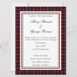 Faire-part de mariage écossais Brown