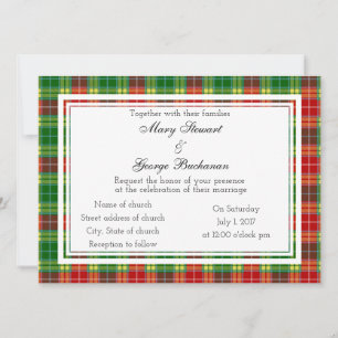 Faire-part de mariage écossais de Buchanan
