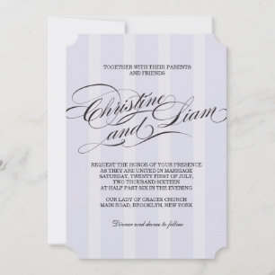 Faire-part de mariage écriture flourish avec rayur