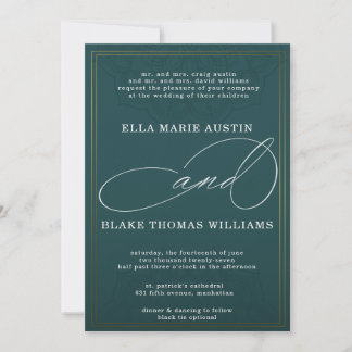 Faire-part de mariage écriture romantique moderne