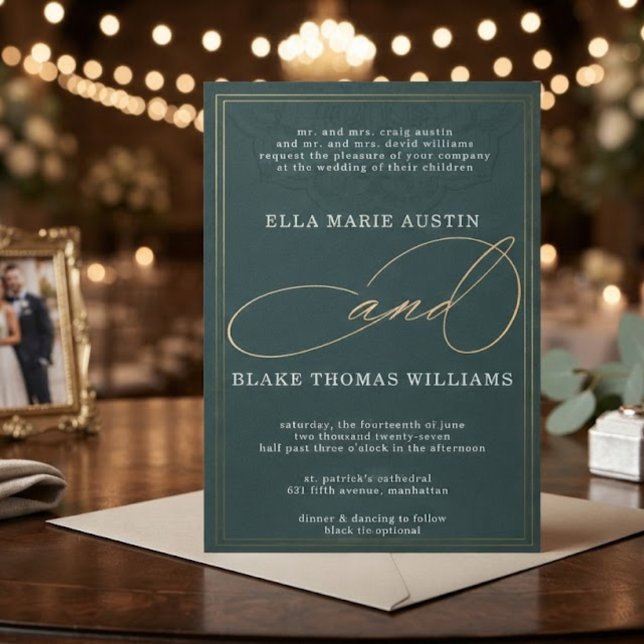 Faire-part de mariage écriture romantique moderne (Créateur téléchargé)