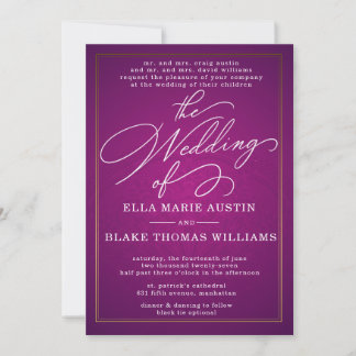 Faire-part de mariage écriture romantique moderne