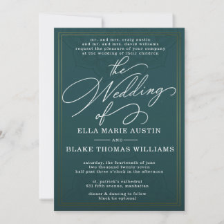 Faire-part de mariage écriture romantique moderne