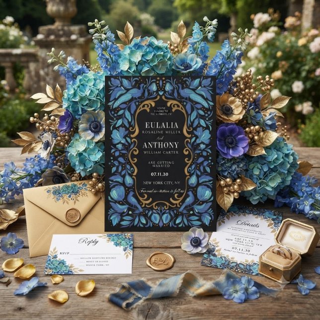 Faire-part de mariage Élégance Royale Dorée (Créateur téléchargé)
