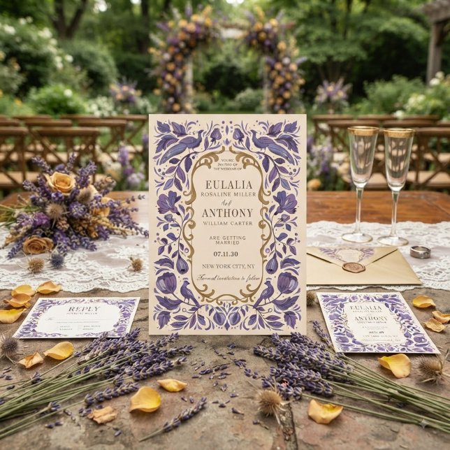 Faire-part de mariage Élégance Royale Dorée (Créateur téléchargé)