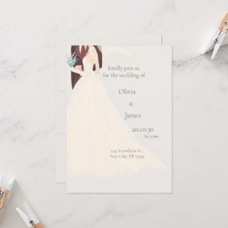 Faire-part de mariage élégant