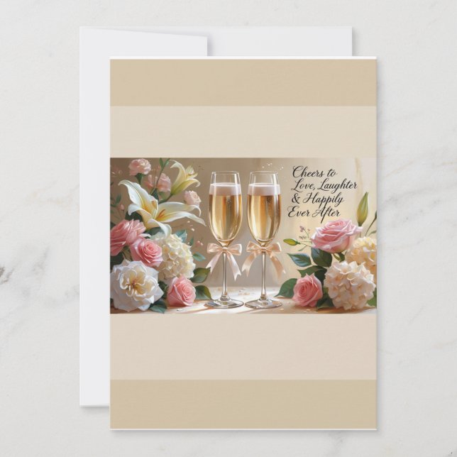 Faire-part de mariage - Élégant. (Devant)