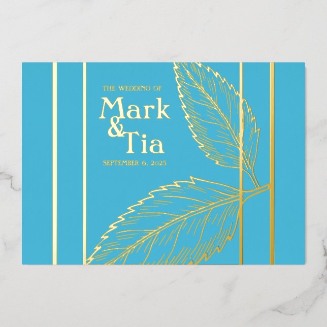 Faire-part de mariage élégant (Recto)