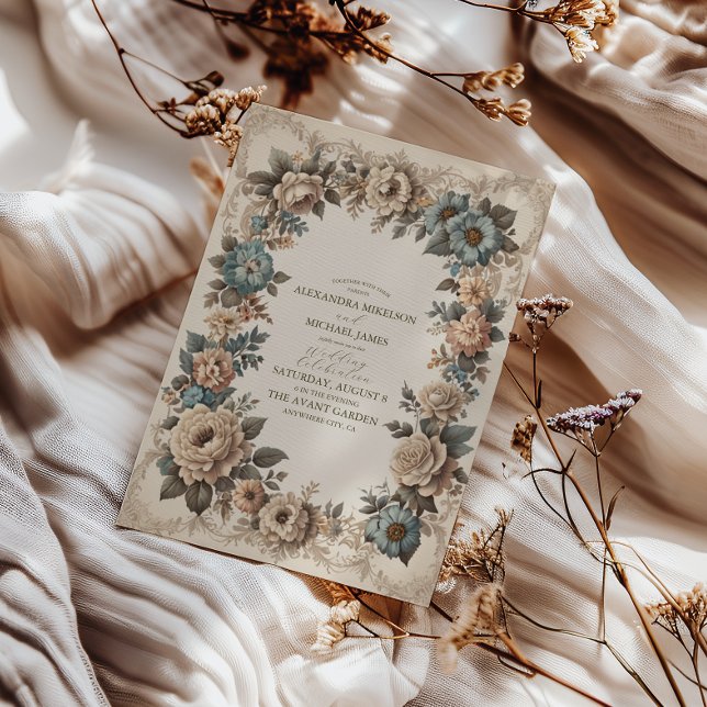Faire-part de mariage élégant Art Nouveau (Créateur téléchargé)