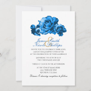 Faire-part de mariage élégant aux roses aquarelles