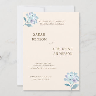 Faire-part de mariage élégant avec motif floral