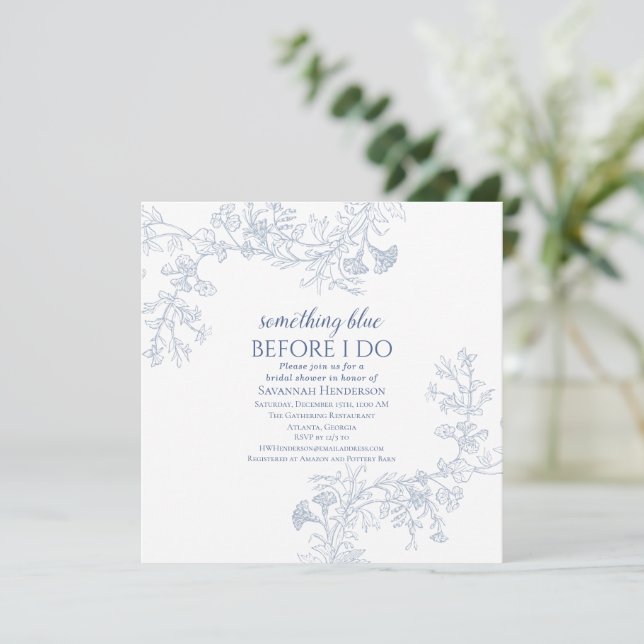 Faire-part de mariage élégant avec quelque chose d (Debout devant)