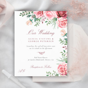 Faire-part de mariage élégant bordeaux rouge à pet