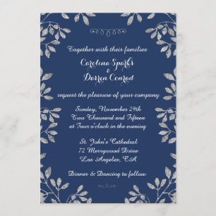 Faire-part de mariage élégant de parties