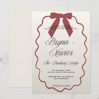 Faire-part de mariage élégant | Design de script m