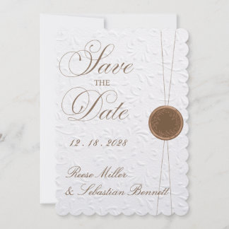 Faire-part de mariage élégant en relief pour annon