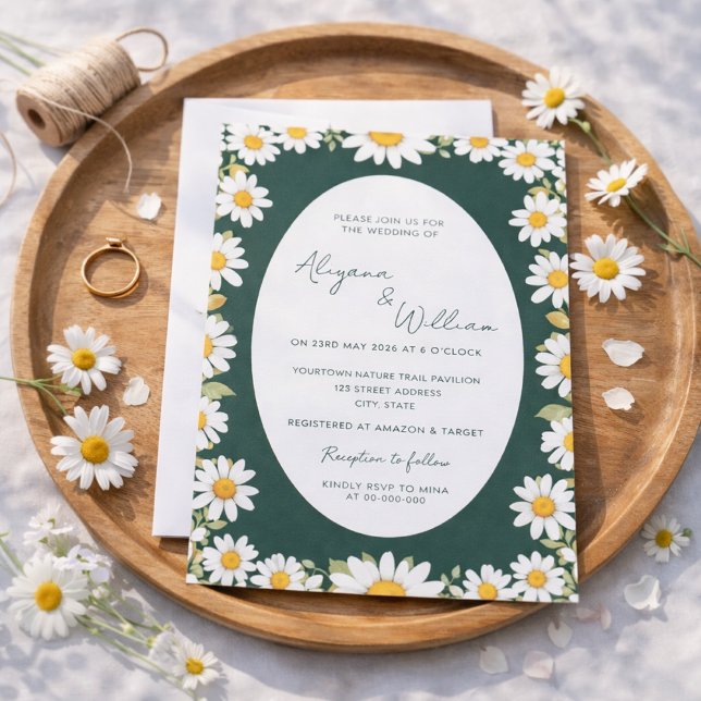 Faire-part de mariage élégant et fantaisiste à bor (Créateur téléchargé)