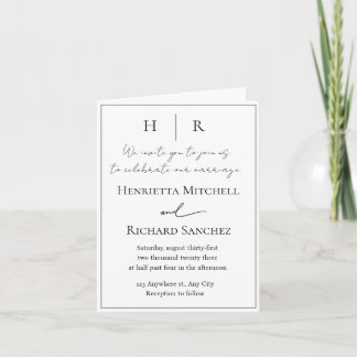 Faire-Part de Mariage Élégant et Minimaliste