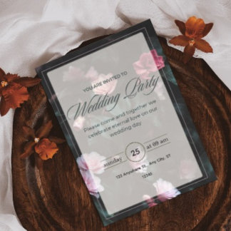 Faire-part de mariage élégant et minimaliste