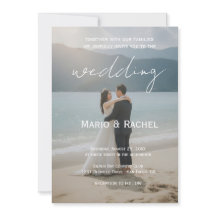 Faire-part de mariage élégant et moderne à noms mo