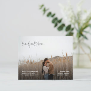Faire-part de mariage élégant et moderne à petit b