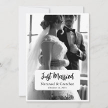 Faire-Part de Mariage Élégant 'Just Married'