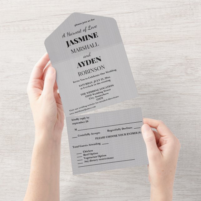 Faire-part de mariage élégant | Luxe RSVP à détach (Déchirure)