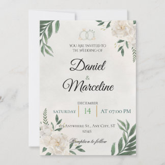 Faire-Part de Mariage Élégant Minimaliste