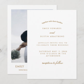 Faire-part de mariage élégant minimaliste boho