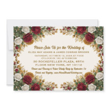 Faire-part de mariage élégant New York Rose