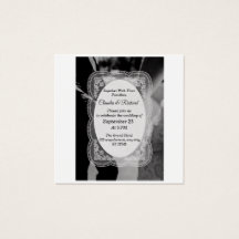 Faire-part de mariage élégant noir et blanc