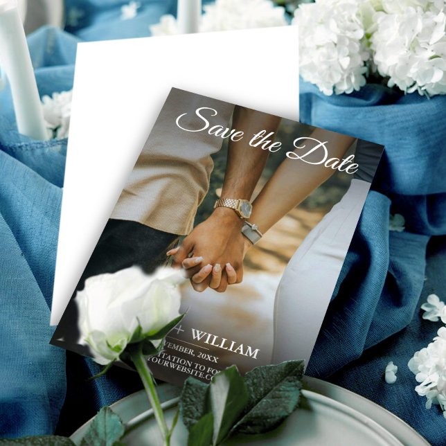 Faire-part de mariage élégant photo de save the da (Créateur téléchargé)