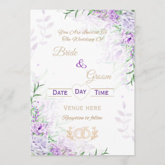 Faire-part de mariage élégant pour jardin de lavan
