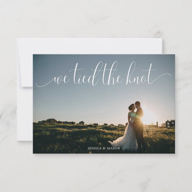 Faire-Part de Mariage Élégant pour Mariés en Fuite (Devant)