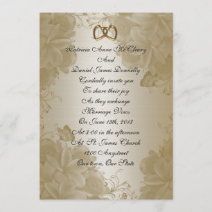 Faire-part de mariage élégant satin Frangipani