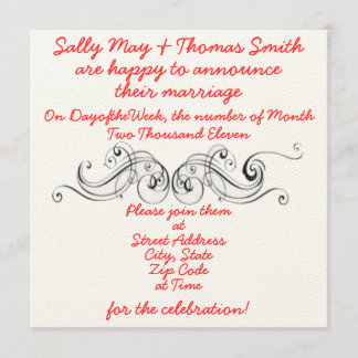 Faire-part de mariage élégant simple