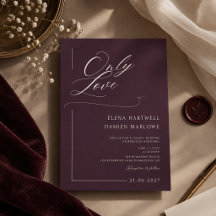 Faire-part de mariage Élégant Velvet Noir Only Lov