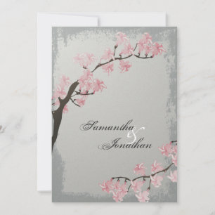 Faire-part de mariage - Élégante floraison de ceri