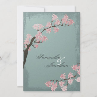 Faire-part de mariage - Élégante floraison Turquoi