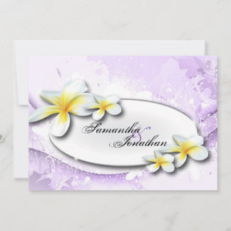 faire-part de mariage Élégante Plumeria Vintage Fl