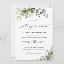 Faire-part de mariage Élégante Verdure