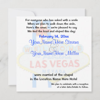 Faire-part de mariage Elope Las Vegas