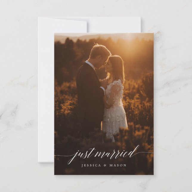 Faire-Part de Mariage Élu - Blanc (Devant)