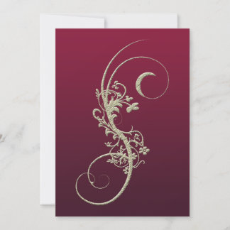 Faire-part de mariage Embossée Gold Faux