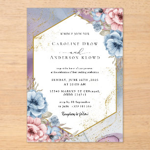 Faire-part de mariage en acrylique