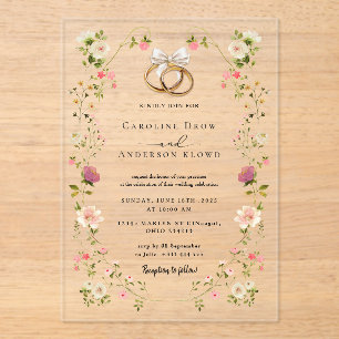 Faire-part de mariage en acrylique