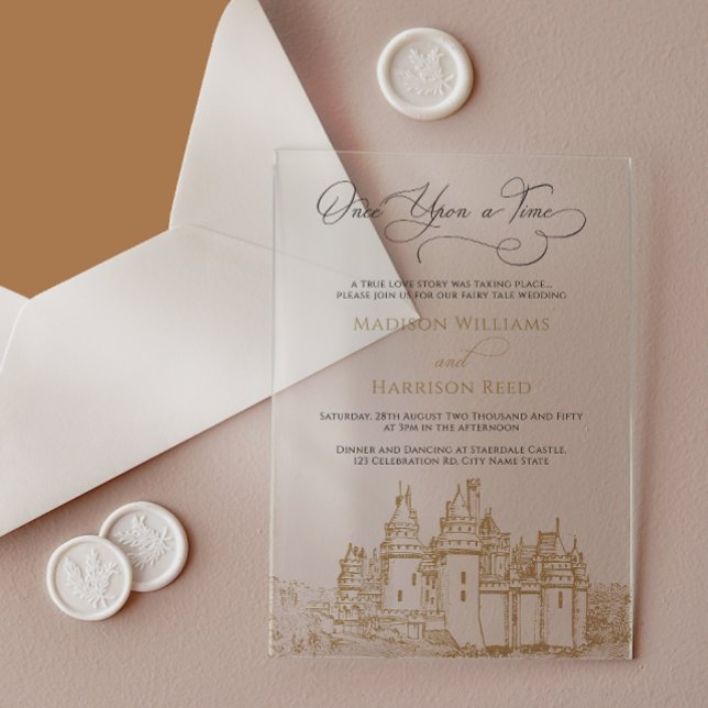Faire-Part de Mariage en Acrylique Conte de Fées (Créateur téléchargé)